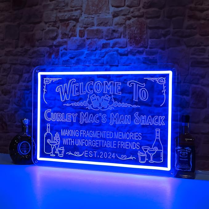 Custom Bar Neon Sign for Man Cave, Personalized LED Whiskey Cocktail Beer Signs, Customized Bar Neon Lights for Home Pub Tavern Bistro Business Wall Decor, Customizable Bar Signs for Men Dad Gifts