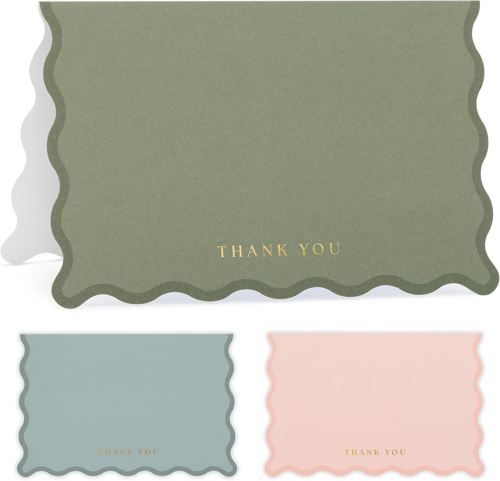 Beautiful Thank You Cards Set of 30 With Envelopes and Stickers - Elegant Blank Cards For Personalized Notes - Perfect Bulk Stationary Set For All Occasions incl. Weddings, Business & Baby Showers