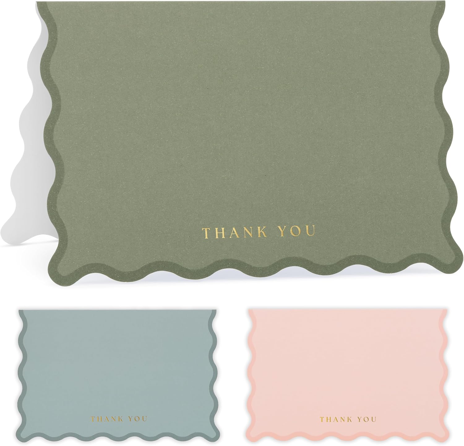 Beautiful Thank You Cards Set of 30 With Envelopes and Stickers - Elegant Blank Cards For Personalized Notes - Perfect Bulk Stationary Set For All Occasions incl. Weddings, Business & Baby Showers
