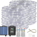 icrgb solar rope lights outdoor, 132ft 400 led, main product view