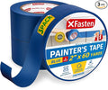 XFasten Professional Blue Painters Tape 2 Inch x 60 Yards (3-Pack) Bulk Blue Masking Tape for Painting Walls | Residue-Free
