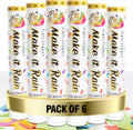 6 Pack 12 Inch Confetti Poppers, Biodegradable Confetti Popper Set for Wedding, Birthday Party Celebrations | Releases 15 ft in the Air