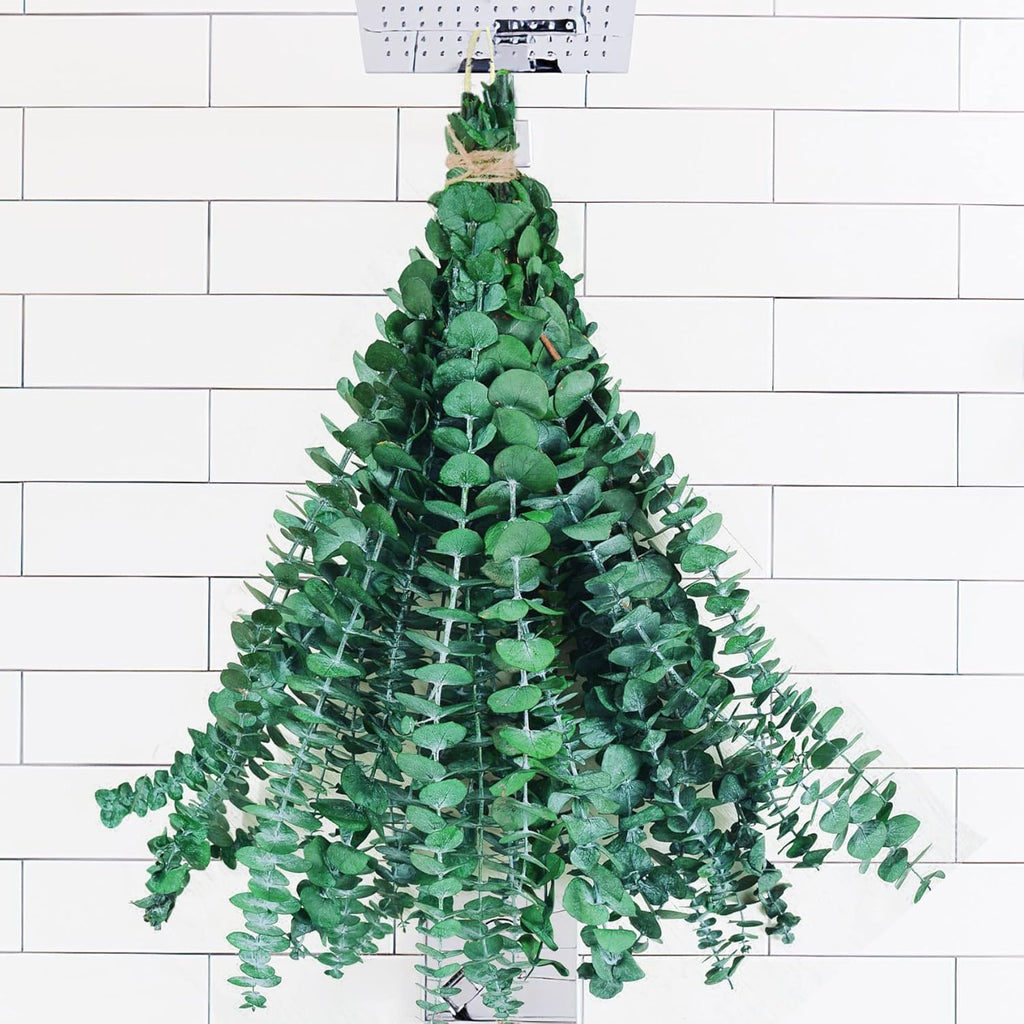 10Pcs Dried Eucalyptus Stems, 17" Real Natural Hanging Eucalyptus for Shower, Made from Fresh Leaves Branches, DIY for Vase Filler, Wedding, Bathroom, Home Decor, Dried Flowers Accessories Decor