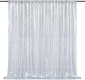 Silver Sequin Backdrop 7ft x 7ft Glitter Photo Booth Backdrop Curtains for Wedding Birthday Baby Shower Event