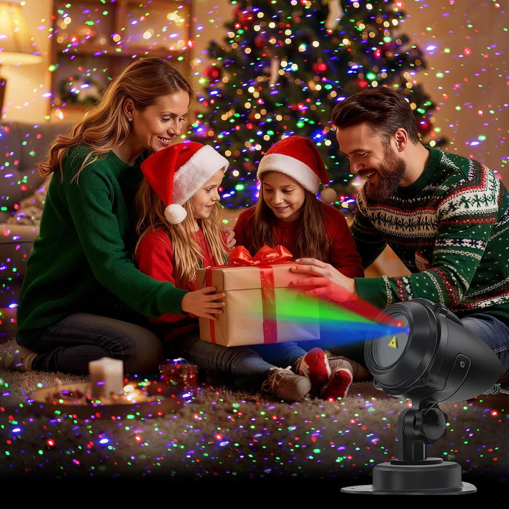 caiyue outdoor christmas projector, three color rgb waterproof, package contents