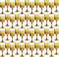 Plastic Wine Glasses，Plastic Goblets Vintage Style Cordial Drinking Glasses for Wedding Reception, Grand Event Party Supplies (48, Amber)