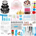 Cake Decorating Kit, 748 Pcs Cake Decorating Supplies with 3 Springform Pans Cake Carrier Turntable Cupcake Liners Cake Topper Piping Bags Tips for Beginner Professional Easter mom Gifts