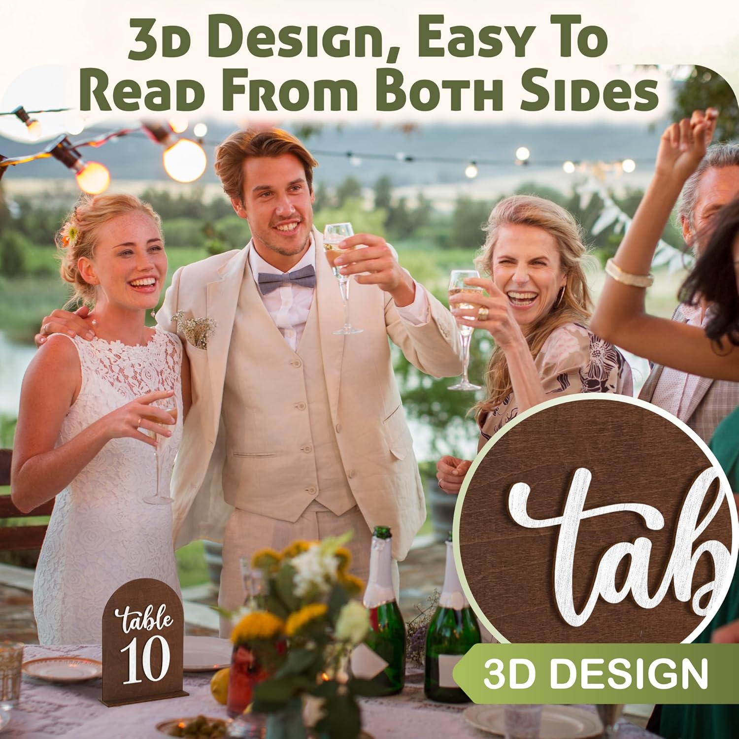 Woodamore Wedding Table Numbers 1-20, Wood Table Numbers For Wedding Reception 1-20, Restaurant Tables Number Signs With Stands, Wooden Tables Markers For Event, Party, Centerpiece