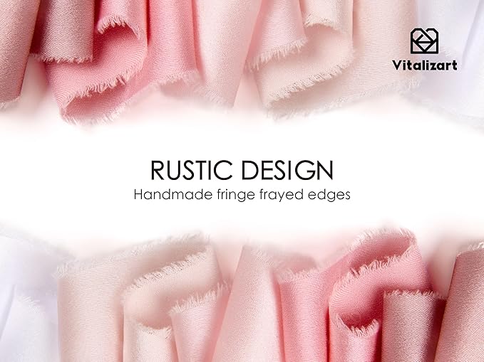 Vitalizart Silk Like Satin Ribbon 1 inch x 25 Yard Pink & Nude Handmade Frayed Ribbons for Gift Wrapping Baby Shower Wedding Bridal Bouquets Holiday Decor
