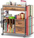 punluxu wrapping paper storage cart for 12 rolls, main product view