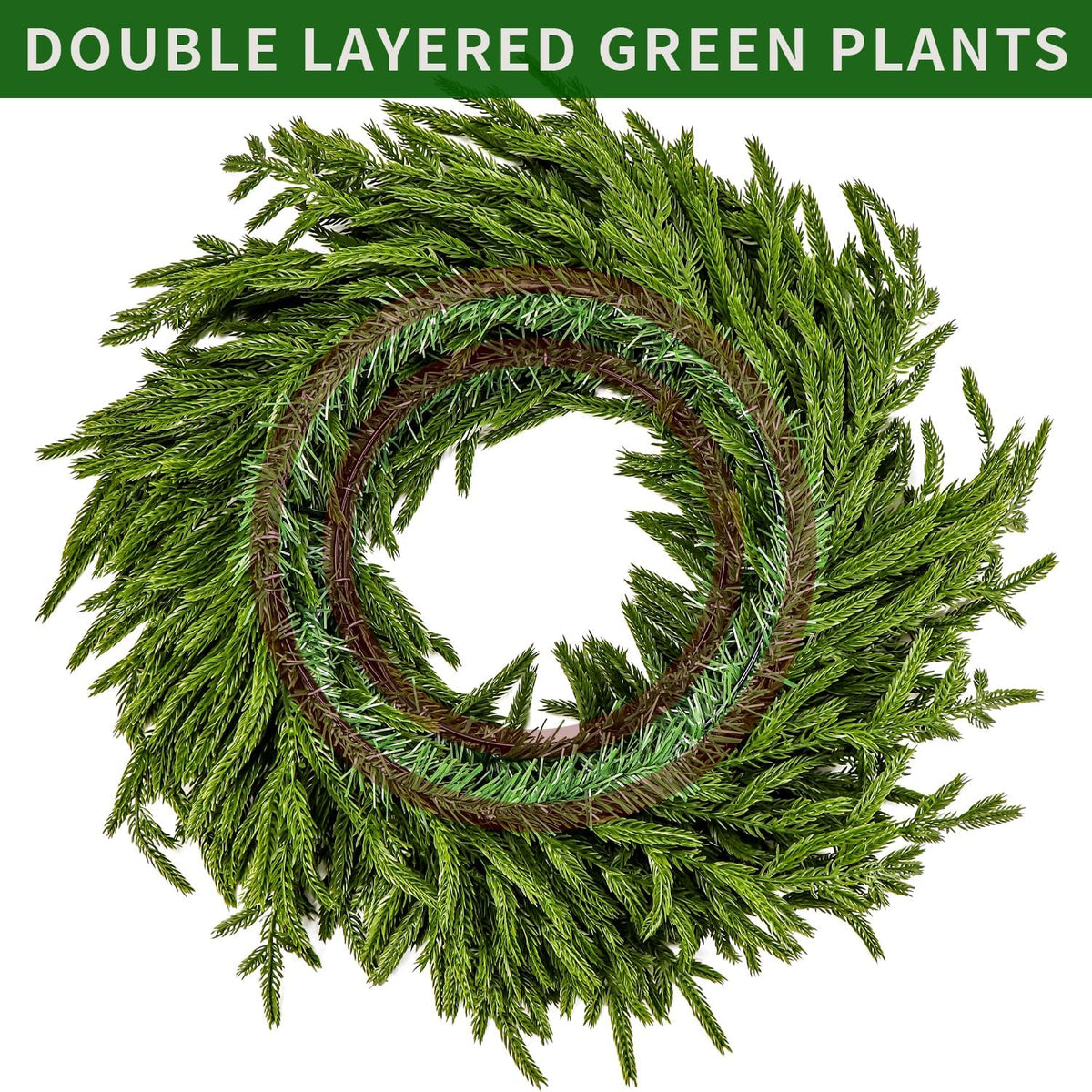 christmas wreaths for front door 22 inch realistic on a desk or shelf