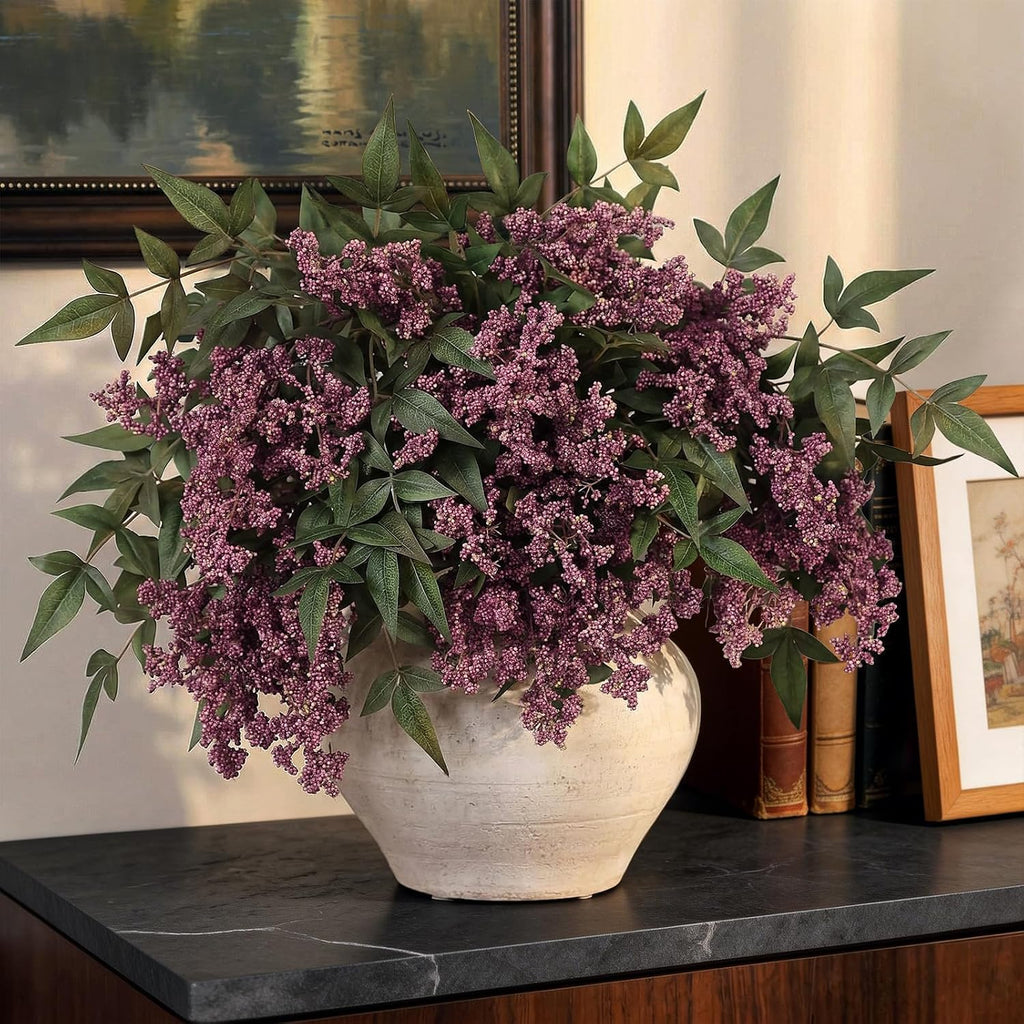36" artificial nandina berry stem, fake branches for shown in use