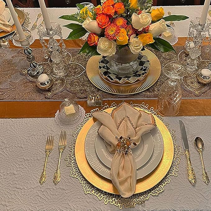 Luxurious Velvet Table Runner, 10ft Wedding Reception Decorations, 20x120inch Soft Velvet Fabric, Table Linen Overlay, Wedding Table Runners (Gold, 20X120inch)
