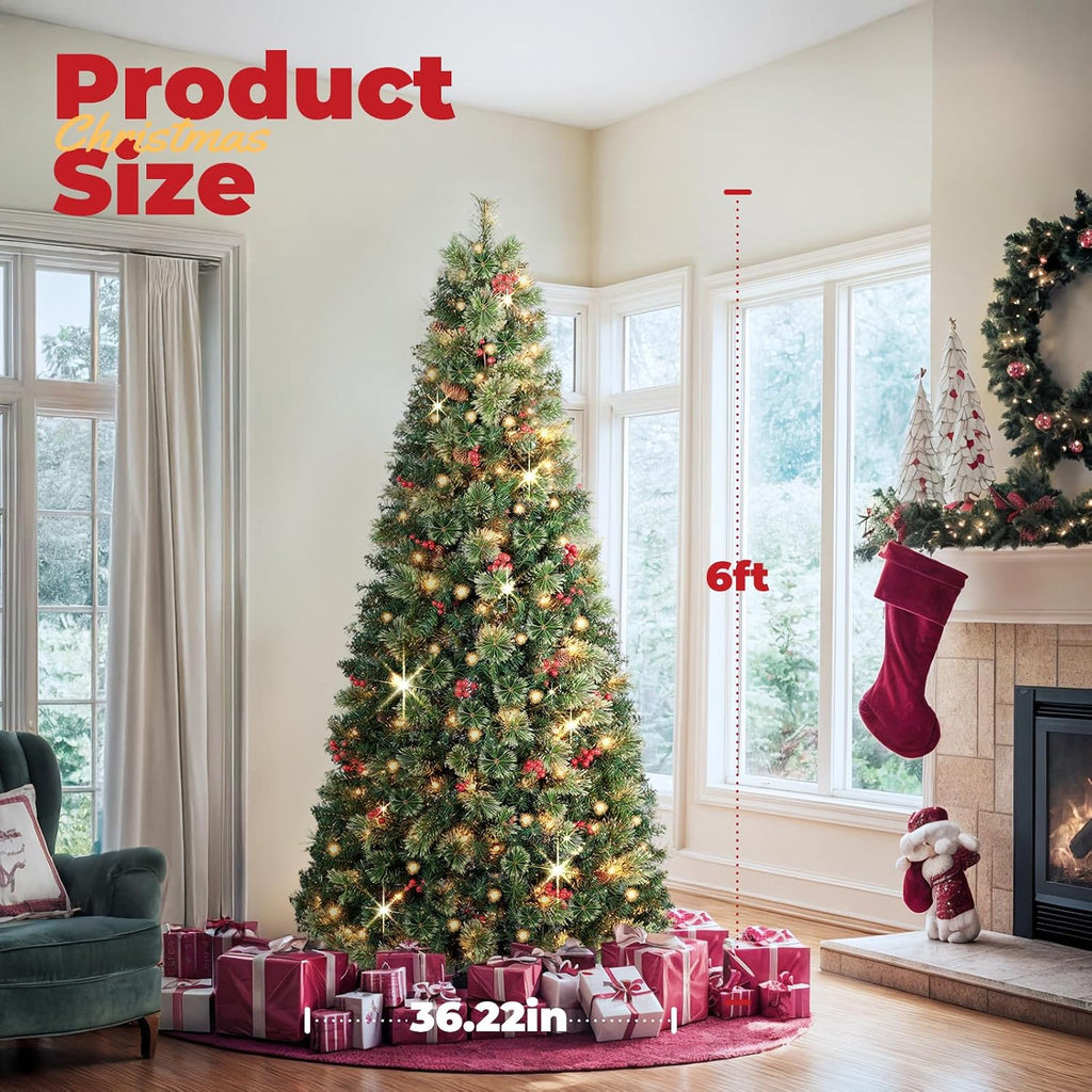 oasiscraft christmas tree, 6 ft prelit pop up, package contents