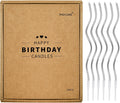 PHD CAKE 24-Count Silver Spiral Long Thin Birthday Candles, Cake Candles, Birthday Parties, Wedding Decorations, Party Candles