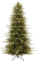 best choice products 7.5ft pre-lit artificial aspen slim, main product view