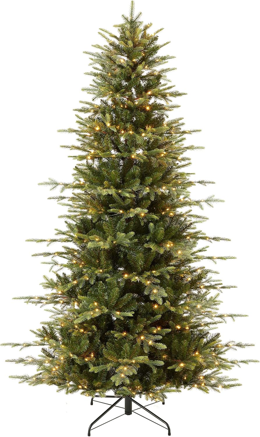 best choice products 7.5ft pre-lit artificial aspen slim, main product view