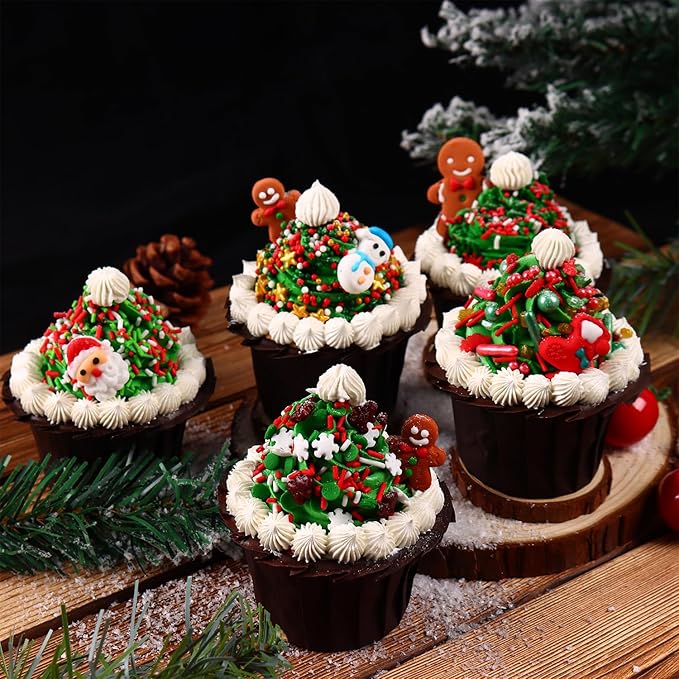 Christmas Sprinkles Bulk for Cake Decorating 7 ounce Holiday Jimmies Red and Green Sprinkles for Xmas Party Cupcake Toppers Cookie Ice Cream Decorations Celebrations