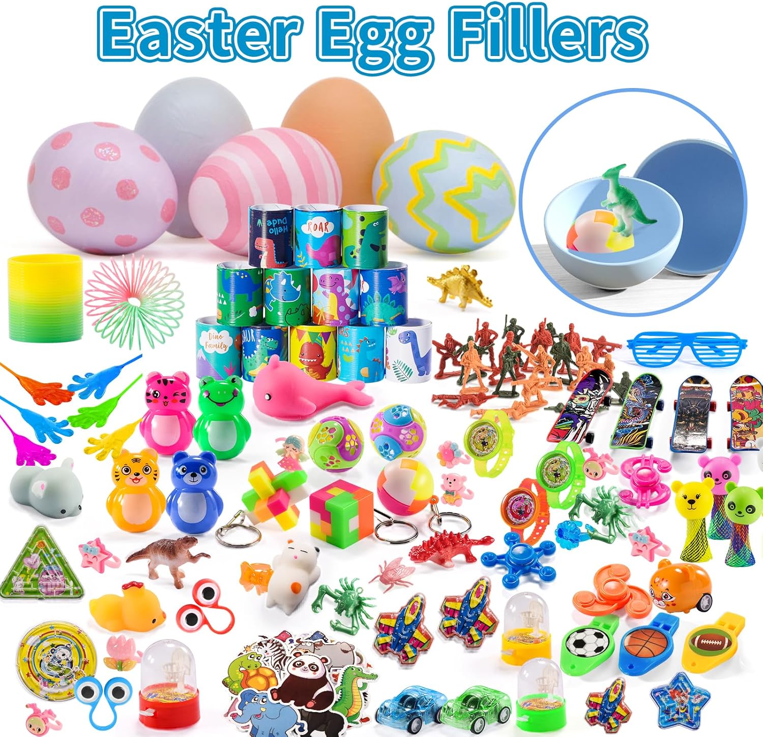 300 PCS Party Favor for Kids Goodie Bags Stuffers, Prize Box Toys for Kids Classroom Bulk, Small Fidget Toys Pinata Egg Fillers, Treasure Chest for Students Rewards, Carnival Prizes, Birthday Gifts