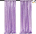 Poise3EHome 2Pcs 2Ft x 8Ft Sequin Backdrop Curtains, Glitter Photography Background, Sequence Xmas Thanksgiving Backdrop (Lavender, 2 pcs-2ftx8ft)