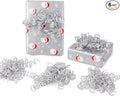 6" Metallic Silver Christmas Curly Ribbon Bows for Gift Wrapping Self Adhesive Gift Bows for Holiday Decor, Baskets, Birthday, Wedding, Presents, Party Favors Decorations 6 Counts