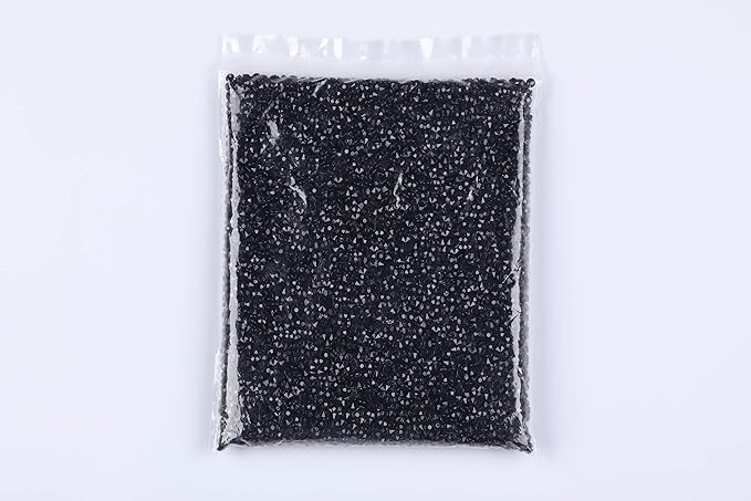 10000 pcs/Pack Wedding Table Scatter Confetti Crystals Acrylic Diamonds Vase Fillers 4.5 mm Rhinestones for Wedding, Bridal Shower, Vase Beads Decorations (Black)