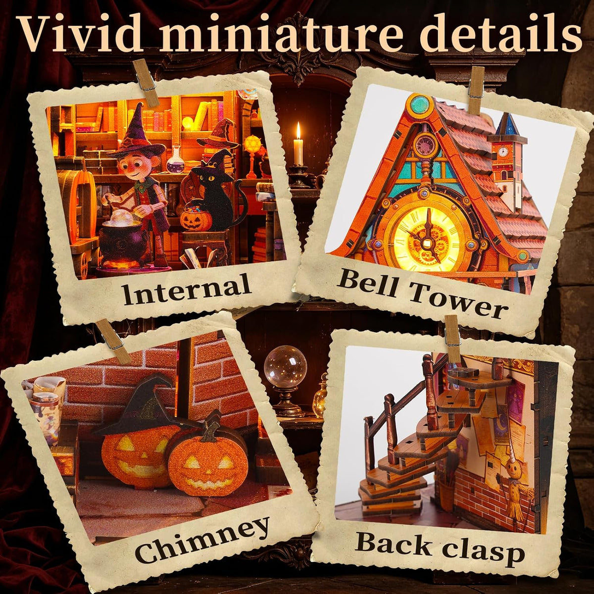 book nook kit – wheel of time, 3d, side view