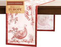 Maison d' Hermine Table Runner 100% Cotton Single Layer Table Runners 108 inches Long for Thanksgiving Christmas Decorations Home Kitchen Dining Party Wedding (Holy Jouy - Red, 14.5" x 108")