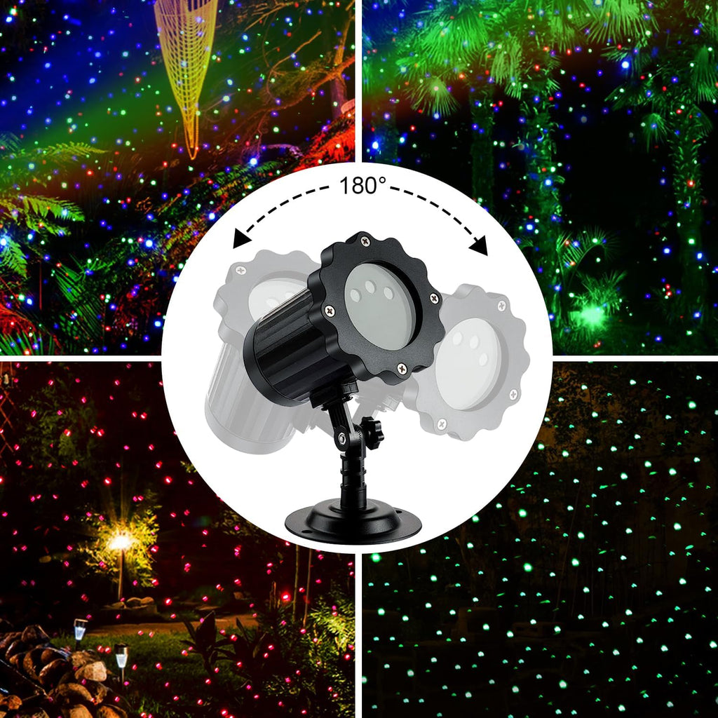 laser christmas lights, 3 color laser light projector, package contents