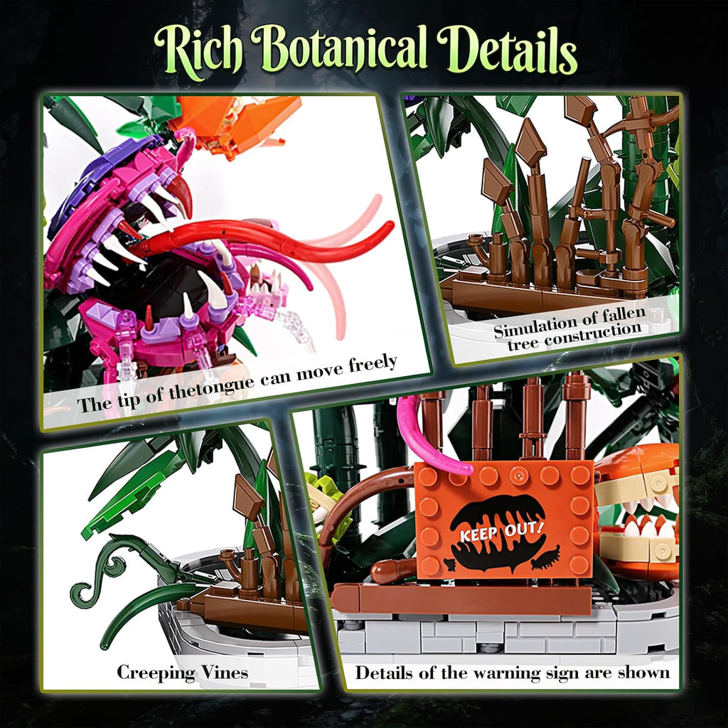 audrey 2 piranha plant building block set 1266pcs, package contents