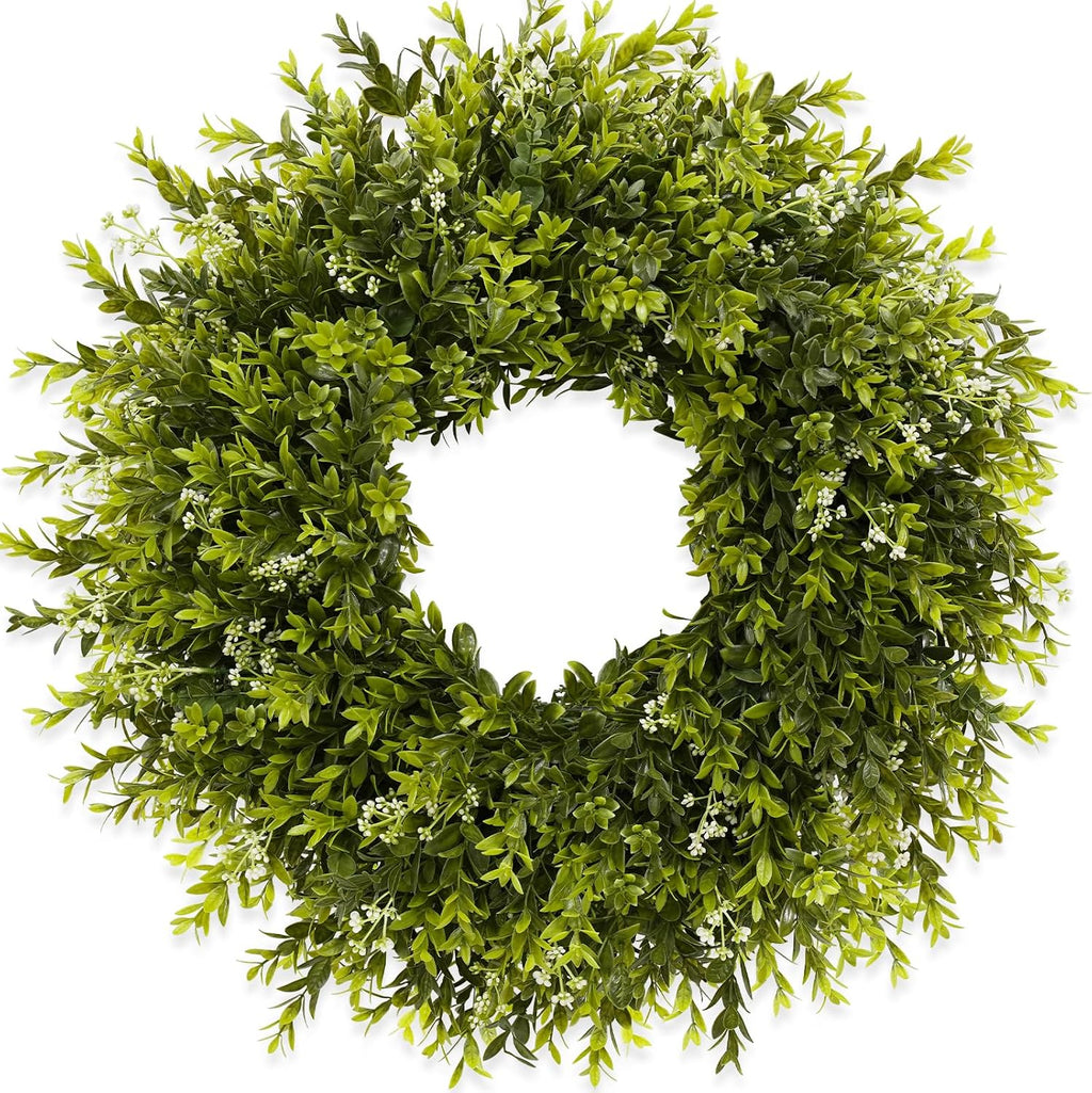 28'' large boxwood wreath for front door porch, main product view