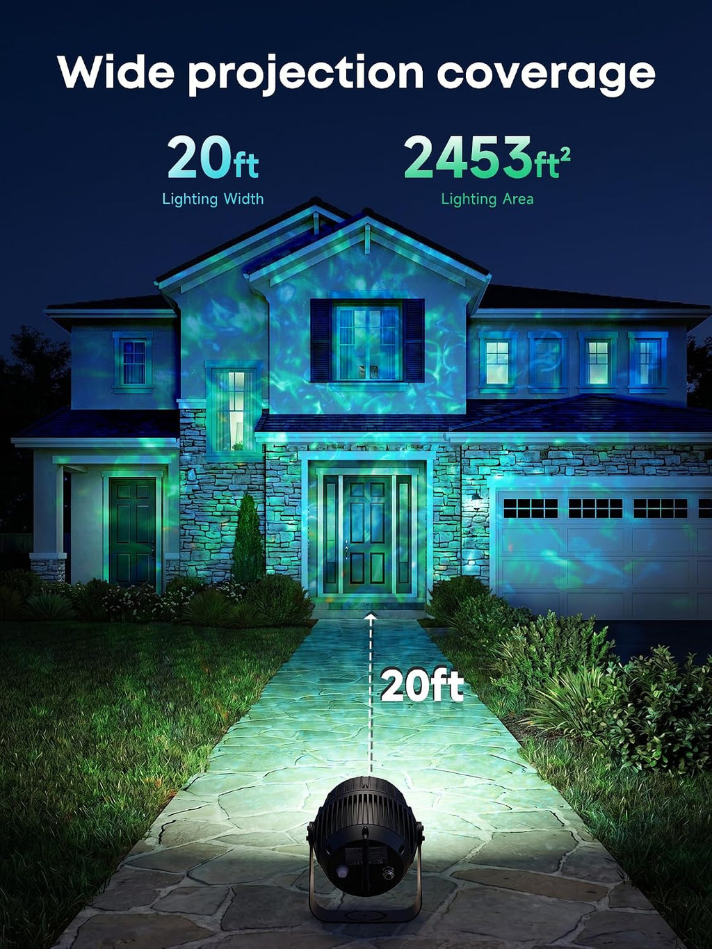 pikoy halloween projector outdoor with app, halloween decorations, package contents