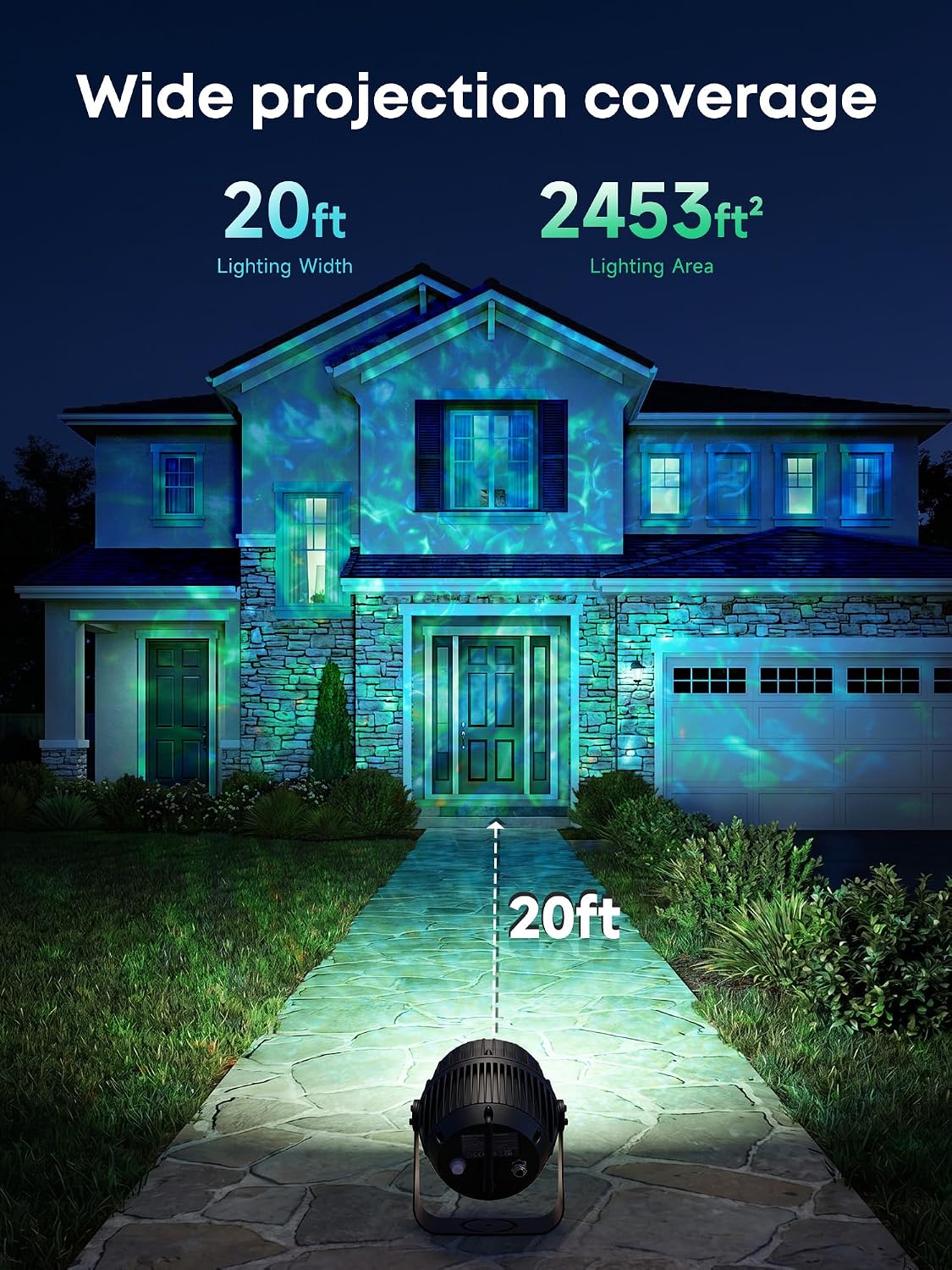 pikoy halloween projector outdoor with app, halloween decorations, package contents