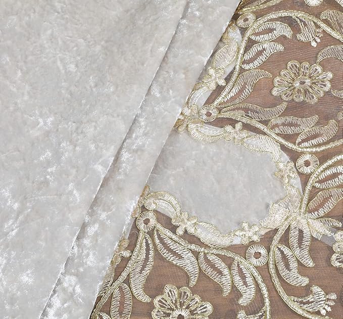 vctops Damask Lace Patchwork Tablecloth Luxury Square Small Table Cover Elegant Floral Embroidered Lace Table Cloth for Party Kitchen Dinning Picnic Decoration (Type M,22"x22")