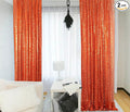 ShinyBeauty Sequin Curtains 2 Panels 4x10ft Orange Sequin Backdrop Curtains Sparkly Curtain Selfie Wall for Parties Wedding Decoration