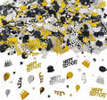 Black Gold Happy Birthday Confetti, Birthday Decorations Confetti Metallic Foil Table Scatter Decorations for Birthday Party, Baby Shower Decor for Boys Men, DIY Arts and Crafting