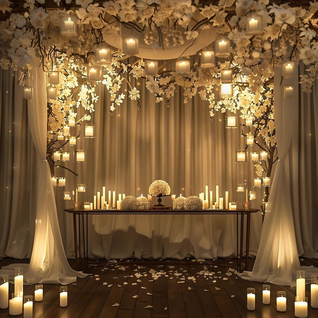 MTLEE 54 Pcs Unity Candles Set for Christmas Unity 4" 5" 6" White Pillar and 10'' Taper Candles Bulk Ceremony Wedding Decorations Accessories for Banquet Party Centerpiece Dining Home Decor