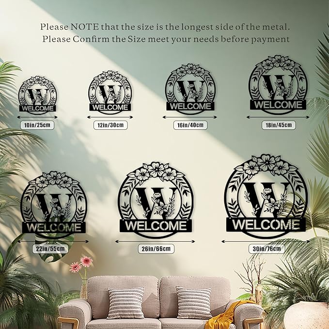 Custom Metal Name Sign, Personalized Family Last Name Signs for Home, Split Letter Monogram Wall Art Decor, Customized Metal Signs for Outdoor, Personalized Wedding Housewarming Gift