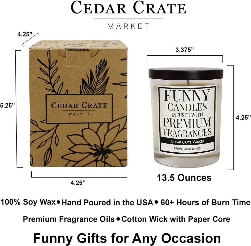 Cedar Crate Market Happy Birthday Candle – Women Birthday Gifts, Friendship & Best Friend Birthday Gifts for Women – Eco-Friendly Soy Wax, Premium Gift Box, Hand Poured USA, 13.5oz, Lavender Citrus