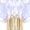 60 Pieces Wedding Colorful Ribbon with Bells, Party Ribbons Streamers Sticks Magic Wish Fairy Wand for Wedding Party Holiday Activities Favors (White-100)