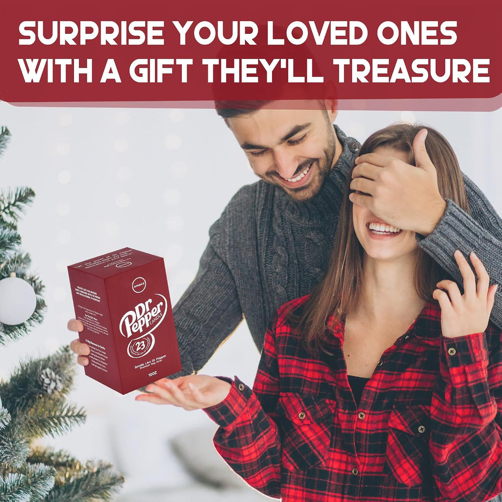 Doctor Pepper Candle - Smells Like the Real Soda - Cute Candles for Cool Gifts - Funny Candles for Any Occasion - Cute Things for Aesthetic Room Decor - Cool Candle for Cool Things