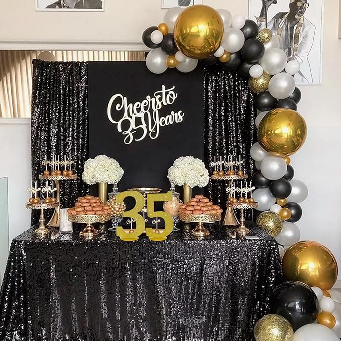 TONIFUL 11.8 Inch Gold Glitter Numbers Table Centerpieces 0-9 Birthday Party Decorations,Shining Gold Digital 3 for Birthday Party,Wedding,Bridal Shower,Engagement,Photo Shoot,Anniversary