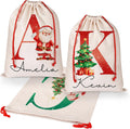 Personalized Santa Sack Custom Christmas Gift Bags for Kids Holiday Presents Sack Bags for Xmas Package Storage