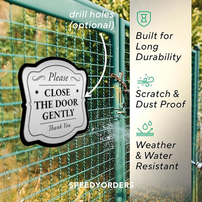Custom Personalized Aluminum Outdoor Metal Signs, Waterproof & Made In USA - Design 3 Metallic Silver 12x12 inches Driveway Sign