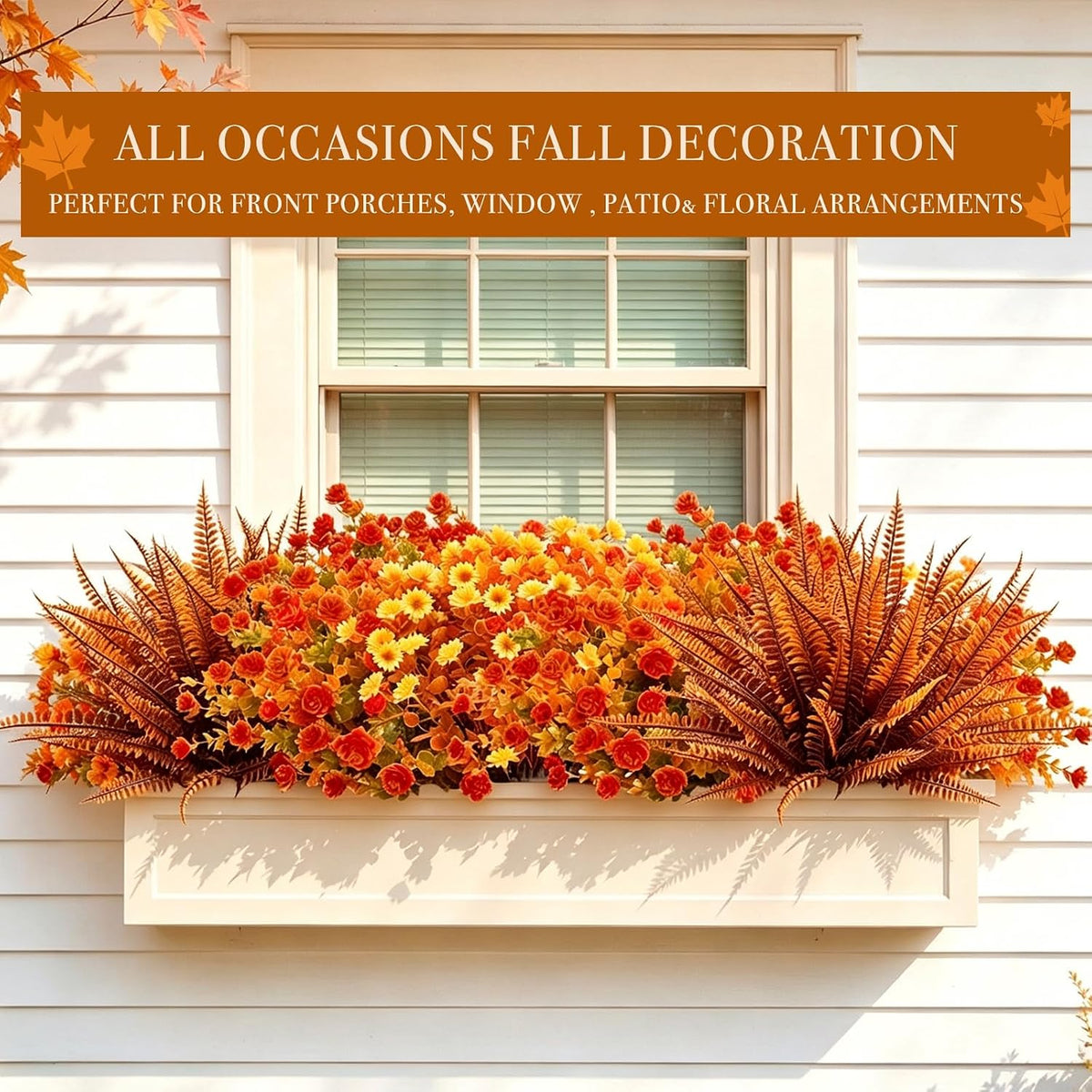 artificial fall flowers for outdoors fake mums, 3, package contents