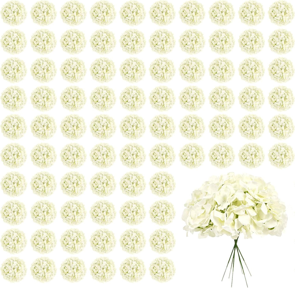 pesonlook 100pcs ivory hydrangeas artificial flowers,wedding centerpieces, main product view