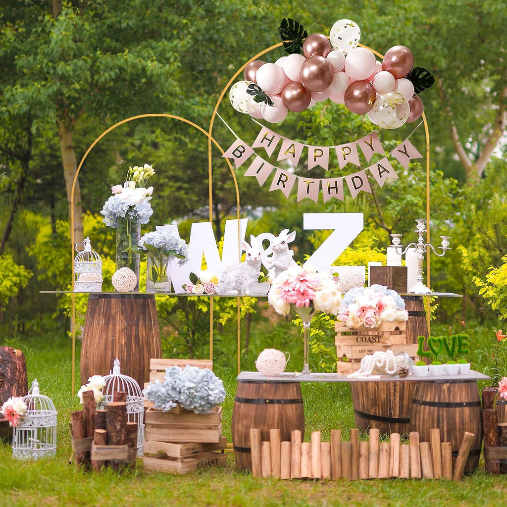 suuwoee wedding arch backdrop stand set of 2 shown in use