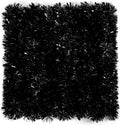 FOIMAS 33FT Black Tinsel Garland,Halloween Metallic Tinsel Garland Twisted Hanging Garland for Halloween Christmas Tree Fireplace Home Decoration