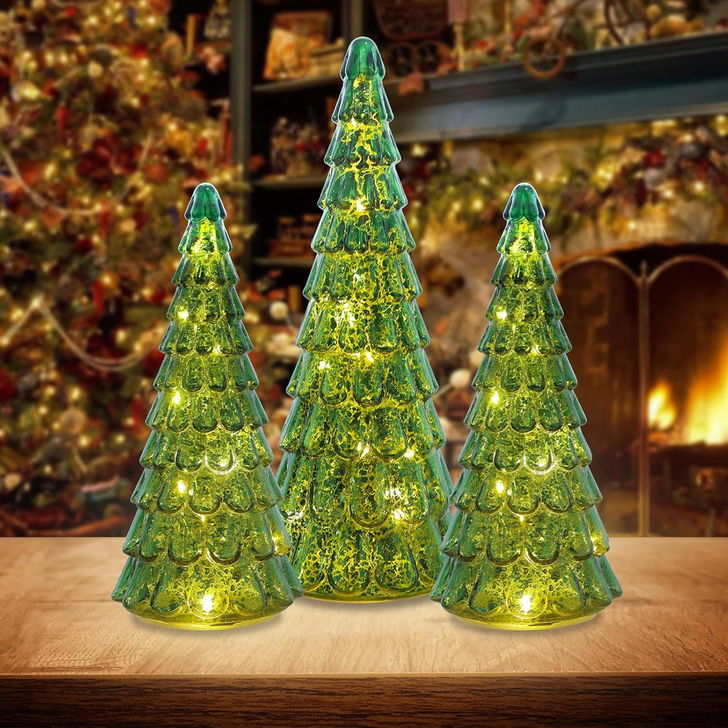 phitric christmas decorations indoor, 3 pcs sparkling glass, main product view