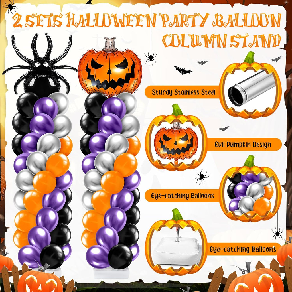 kasyat 2 sets halloween balloon column stand kit, close-up detail